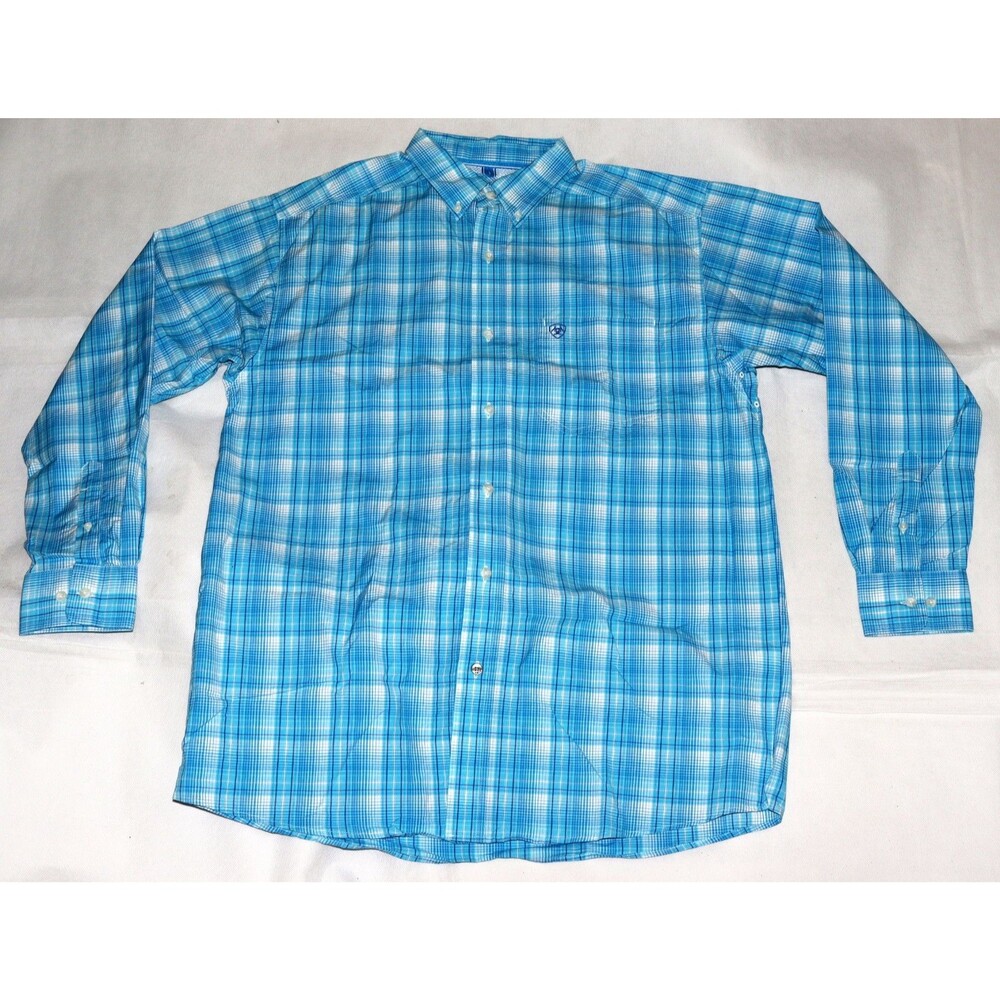 Ariat Pro Series Lyle Classic Men's Long Sleeve Button Down Shirt Size Large - Picture 3 of 16